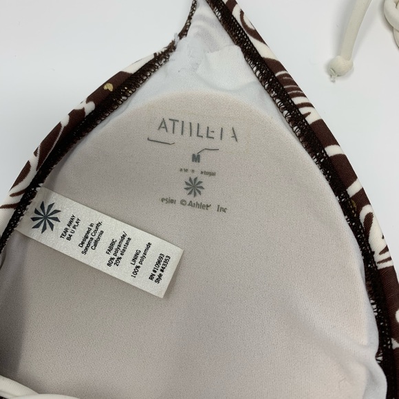 Athleta brown w metallic accents triangle bikini - Picture 3 of 3